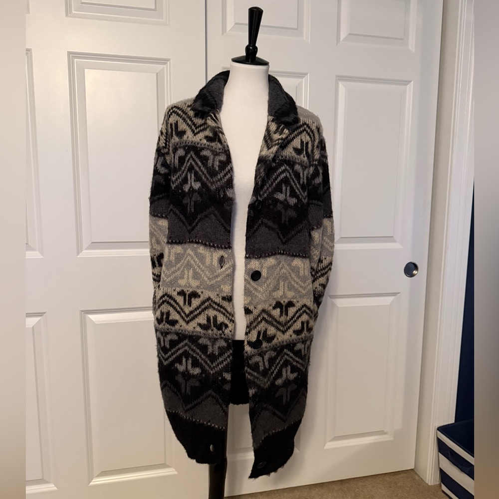 BDG Charcoal and Light Gray Knit Sweater